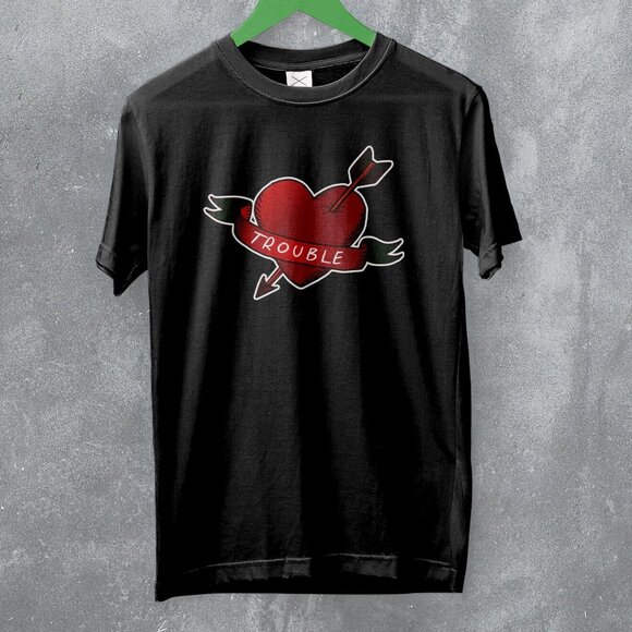 Sonia Other - Y2K Trouble Heart Girly Romantic Cute Trend Aesthetic Graphic T-Shirt 215